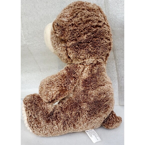 Kellytoy Brown Plush Monkey 14" Stuffed Animal Heart Logo Foot Soft Toy Gift - Picture 10 of 11